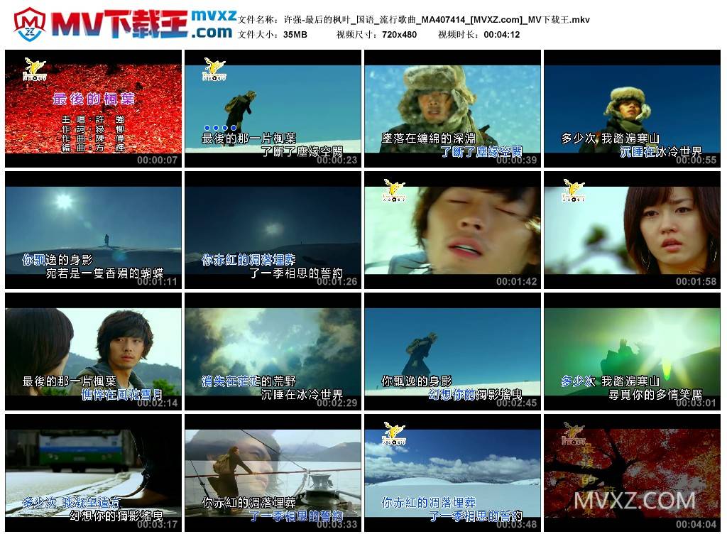 许强-最后的枫叶_国语_流行歌曲_MA407414